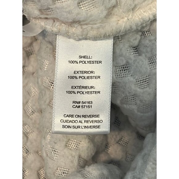 Calvin Klein Women’s Off-White Textured Fleece Zip Jacket Size Large EUC - Picture 7 of 10